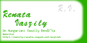 renata vaszily business card